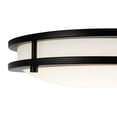 thumbnail image 3 of Flaxmere 11.8 in. Matte Black LED Flush Mount Ceiling Light with Frosted White Glass Shade, 3 of 8