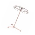 Turn Table Display Design Luxshiny Golden Hanging Jewelry Rack with Compact Rotating Design ...