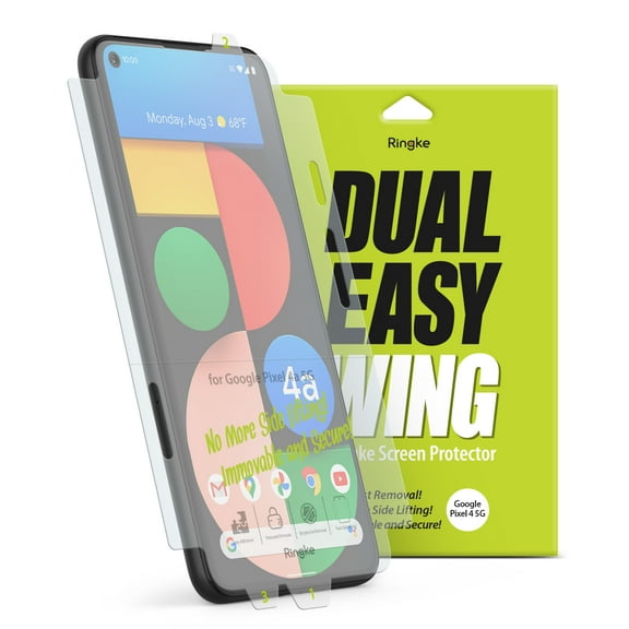 Ringke Dual Easy Wing (2 Pack) Screen Protector Designed for Google Pixel 4a 5G