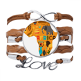 thumbnail image 1 of Pulsera de cuero Unbranded Elefante africano trenzado Negro, 1 of 3