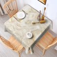 thumbnail image 2 of 52x52in(132x132cm) Square Tablecloth, Waterproof Polyester Table Cover, Wrinkle Resistant & Washable Fabric for Dining, Kitchen, Picnic, Turquoise Marble Pattern, 2 of 5
