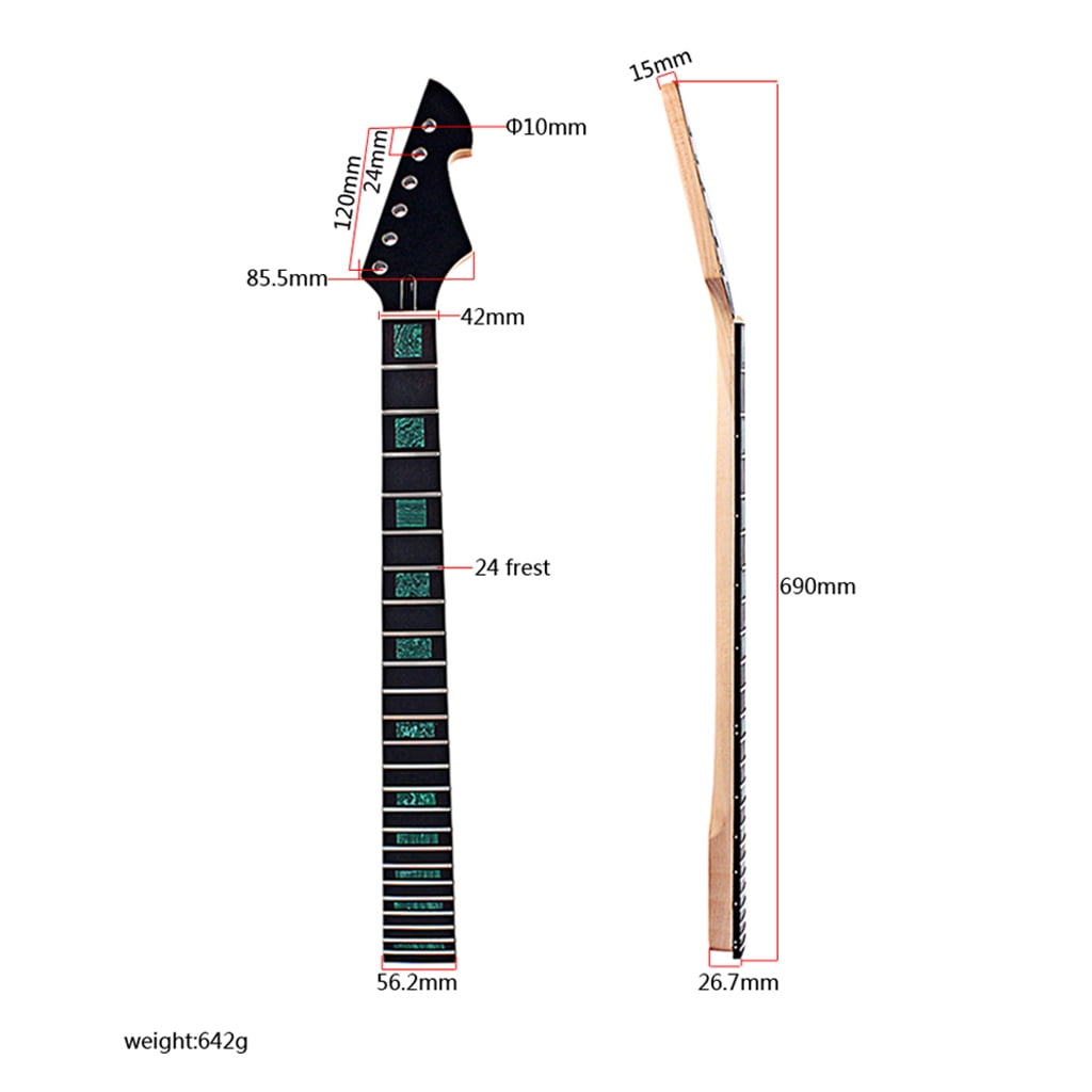 WINDLAND New Technology wood Neck For Electric guitar Zebra Wood Neck "