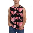thumbnail image 2 of Fotbe Men's Hearts Print Men's Sleeveless Muscle Tank Tops Casual T-Shirts for Gym Workout Beach-Medium, 2 of 8