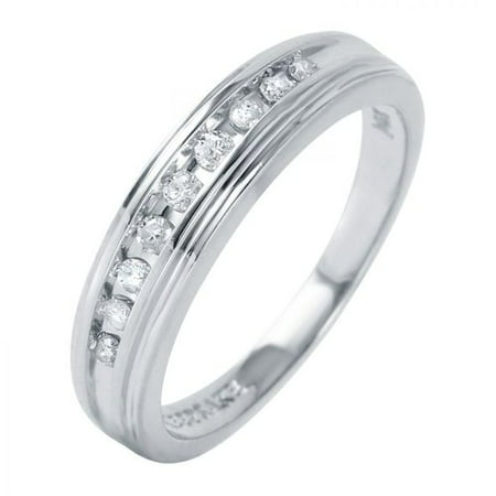 Ladies 0.15 Carat Diamond 14K White Cold Ring