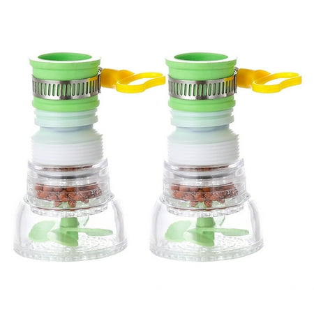 

Papaba Standard 2Pcs Faucet Water Purifier Rotating Anti-splash PP Kitchen Filtering Aid for Rust Adsorbing