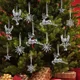 thumbnail image 5 of 12/2 piezas de adornos navideños de acrílico transparente con forma de copo de nieve y carámbanos para árbol de Navidad, adornos colgantes para fiestas de invierno, 5 of 5