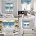 thumbnail image 6 of Blue Floral Spring Kitchen Curtains Sets for Windows 24 Inch Length, Summer Pastoral Botanical Butterfly Rod Pocket Window Treatments Tier Curtains and Valances Set for Bedroom/Bathroom, 6 of 8