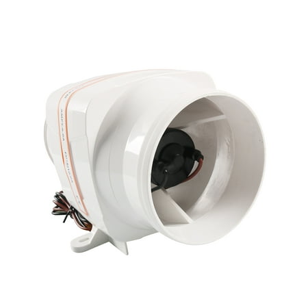 

4-inch 12V In-Line Bilge Ventilator Blower Generator Venting System Vent Ventilation Vehicle Cargo Vents Low Current Accessories for Kitchen Bathroom RV