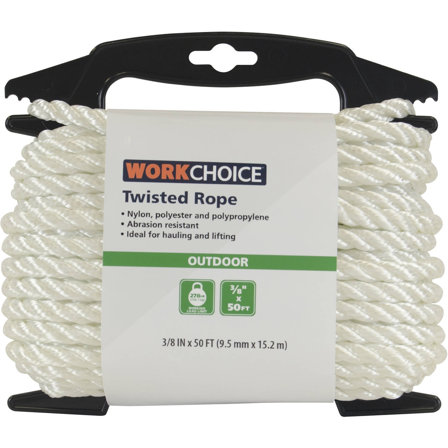 3/8" x 50' Nylon Twisted Rope