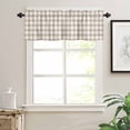 thumbnail image 7 of Pastoral Style Kitchen Curtains Valance and Tier Set 3 Pieces,Khaki Lattice Small Window Curtains Set, 24 Inches Length Rod Pocket Short Window Treatment Tiers For Bathroom Cafe, 7 of 7