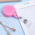 thumbnail image 5 of 2 Pack Badge Reel with Belt Clip, Badge Holder Retractable Clip, Retractable for Teachers, Students, Office Workers (Pink), 5 of 6