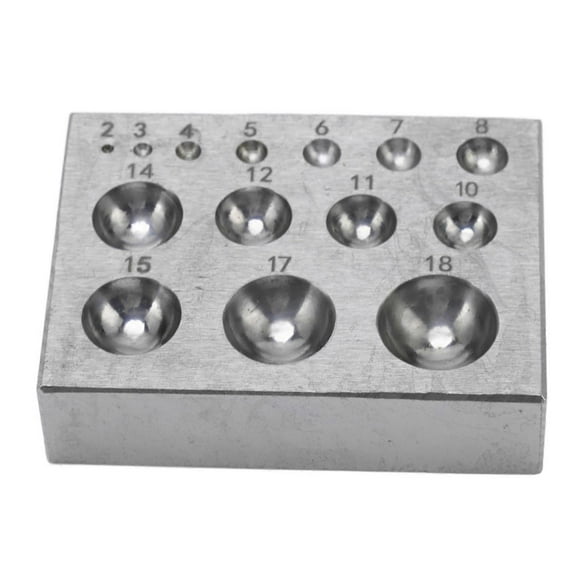 Steel Dapping Block High Hardness Steel Fine Polishing Smoother Burr Free Jewelry Making Tool for DIY Jewelry
