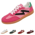 thumbnail image 5 of LTTVQM Thick Sole Sneakers for Women Fashion Mesh Lace-Up Gum Sole Comfortable Walking Shoes Casual Retro Outdoor Athletic Shoes for All Seasons Red 38(US-7), 5 of 5