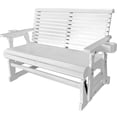 thumbnail image 6 of Innovaze 4.5 Ft Wooden Patio Glider,Outdoor Glider fot 2-Person Solid Fir Wood, Teak Tone, 6 of 9