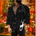thumbnail image 3 of Camisa hawaiana de manga larga de moda para hombre, para socializar en la playa, forro 2024, camisa de hombre de alta gama, camisa estampada en 3D, nieve navideña, 3 of 5