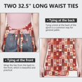thumbnail image 6 of Red Christmas Patchwork Apron-Garden Aprons for Women with Pockets-Cotton Linen Waterproof Kitchen Cooking Gardening Aprons Adjustable for Kitchen,Cooking,BBQ and Salon 32"x27", 6 of 7