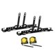 thumbnail image 5 of 2 herramientas de alineación de ruedas de alta resistencia para mantenimiento de automóviles, ahorradoras de espacio con orificios para colgar, piezas Cintas métricas negras, 5 of 8