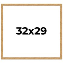 32x29 Frame Beige Real Wood Picture Frame Width 1.25 inches | Interior Frame Depth 0.5 inches |