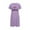 Purple, variant on Wensltd Women's Sleepshirts Short Sleeve Spring Cozy Lightweight Round Neck Nightdress Valentine's Day Pink