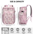 thumbnail image 3 of Travel Cooler Bag - Pioneer Flower Floral Print Pattern Camping Beer Cooler Backpack with Bottle Opener- Waterproof Insulated Picnic Backpacks - Cooler Bag for Beach, 3 of 6