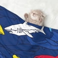 thumbnail image 2 of Pofeuu Cartoon Shark Print Puppy Blanket,Dog Blankets,Pet Blanket Cozy Cat Blankets for Indoor Cats, Fuzzy Pet Blanket for Kitten Doggy Dog Blankets-Large, 2 of 8