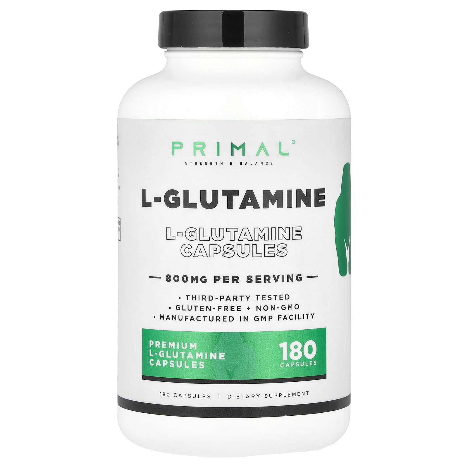 PrePrimal L-Glutamine, 800 mg, 180 Capsules