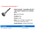 thumbnail image 2 of Intake Camshaft - Compatible with 2011 - 2014 Audi TT Quattro 2.0L 4-Cylinder CETA 2012 2013, 2 of 2