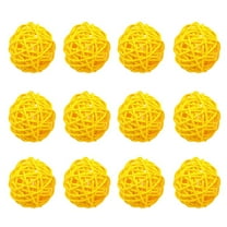 12cs Wicker Rattan Balls Decorative Ball Orbs Table Decor, Wedding Party Decoration, Decorative Balls for Centerpiece Bowls,1.2"