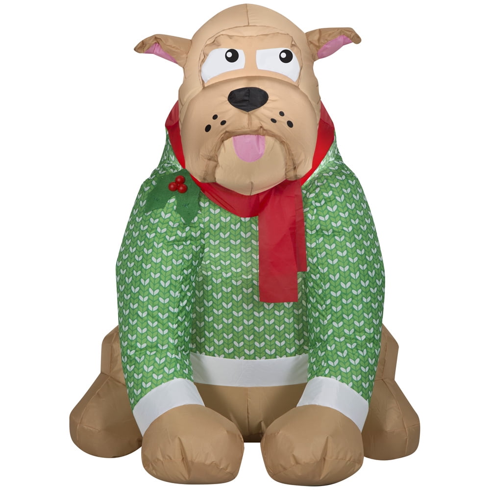 Holiday Time 3 Foot English Bulldog in Sweater
