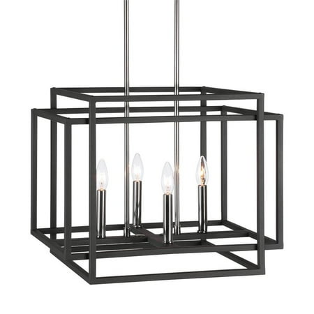 

Bowery Hill Contemporary 4 Light Pendant in Sanded Black