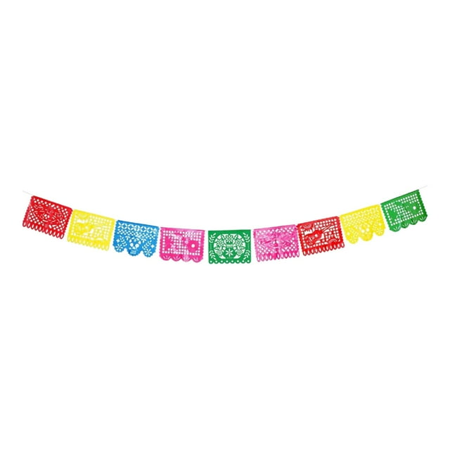 yuksok Bannière Guirlande Colorée Réutilisable à Thème Mexicain Bannière Suspendue pour Fête