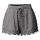 thumbnail image 1 of Pantalones Cortos Para Mujer Moda Encaje Tallas Grandes Cuerda Corbata Yoga Deporte Pantalones Leggings Pantalones Odeerbi ODB151942, 1 of 5