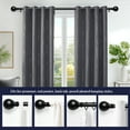 thumbnail image 2 of ZOPZO Adjustable Metal Curtain Rod, Window Drapery Pole with Ball Finial, Black, 48-84 Inch, Easy Install Curtain Rod with Brackets for Living Room, 2 of 9