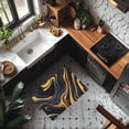 thumbnail image 4 of Black Gold Door Mat Marble Textures Abstract Art Modern Simple Non Slip Absorbent Entrance Mat Washable Low Profile Indoor Doormat for Front Door Entryway Entry 16"x24", 4 of 9