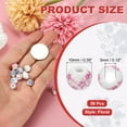 thumbnail image 2 of Uxcell 50 Pcs Ceramic Beads for Jewelry Making, 10mm Flower Printed Porcelain Beads Handmade Glazing Beading Supplies for Earring Necklace Bracelets DIY Crafts, Pink Floral, 2 of 6