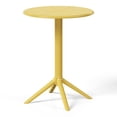 thumbnail image 2 of WestinTrends Playa 23.5" Outdoor Polypropylene Resin Round Patio Bistro Dining Table for 2, Yellow, 2 of 6