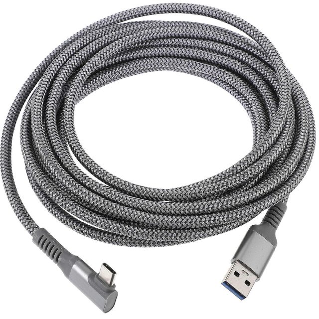 VR Cord Compatible for Oculus Link USB-C Steam Quest Type-C 3.0 VR (Silver)