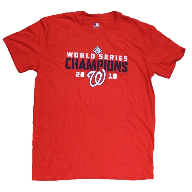 2021 World Series Championship Nationals Tee Red Large 1 Count