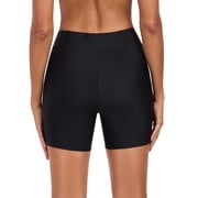 Ocean Blues Women's High-Waisted Board Shorts with Mesh Splicing Swim Bottoms Swim Shorts Size L