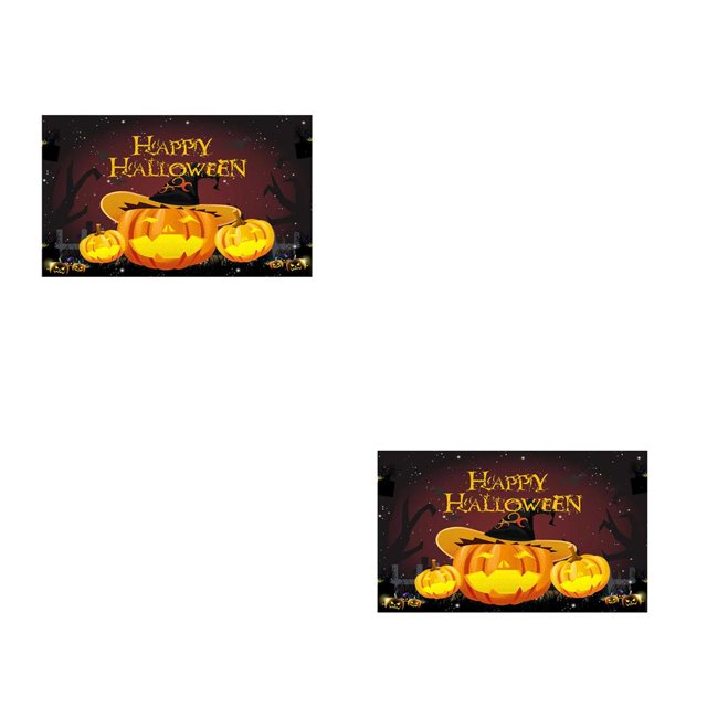 Kearding Oxford Cloth Halloween Banner portátil plegable colgante elegante reutilizable interior exterior hogar jardín parque bandera signo Tipo 2 2piezas