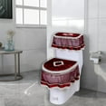 thumbnail image 5 of Qholemyo European Lace Toilet Cover With Zipper 3 Piece Bathroom Decorative Toilet Tank Cover Including Toilet Seat Cushion Soft Toilet Seat Cushion, 5 of 5