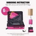 thumbnail image 4 of 9 Piece Luggage Sets, Hard 20 24 28 inch Luggage with 6 Pieces Organize Bags Travel Suitcases Sets with Wheels, Rose, 4 of 13