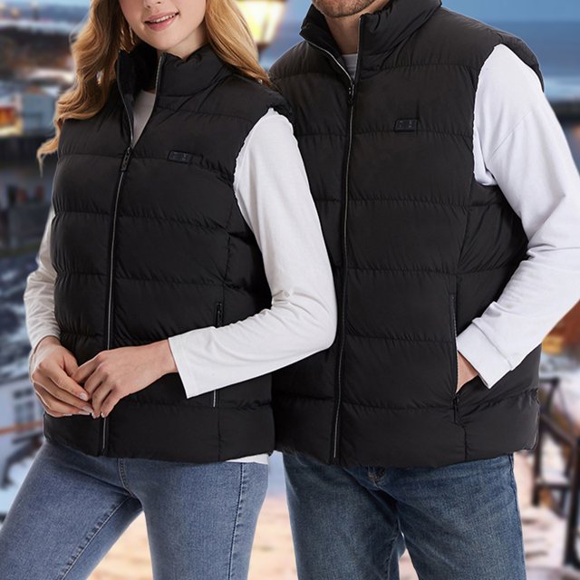 Chaleco térmico unisex con 9 zonas de calefacción chaqueta cálida de invierno para deportes al aire libre senderismo