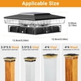 thumbnail image 4 of 4x4 Solar Post Cap Lights, 16 LED Outdoor Fence Lighting | 2 Modes & Waterproof Design | Easy Installation for 4x4 or 3.5x3.5 Wood & Vinyl Posts | for Porch, Patio, Deck & Garden, 4 of 8