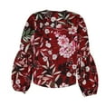thumbnail image 2 of bar III Womens Baywell Kimono Top Blouse, Red, Medium, 2 of 2