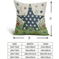 thumbnail image 5 of Patriotic 4th of July Pillow Covers 18x18 Set of 2 Navy Blue Red Green Floral Star Print USA Independence Day Outdoor Farmhouse Decorative Throw Pillow Cases Holiday Decor for Sofa Couch Bed, 5 of 6