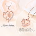 thumbnail image 2 of Urn Necklaces for Ashes - Rose Flower Heart Cremation Pendant Necklace Stainless Steel Urn Lockets Ashes Memorial Keepsake Jewelry Gifts for Women, 2 of 5