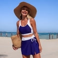 thumbnail image 7 of Women High Waisted Bikini Sets Color Block Swimsuits Two Piece Bathing Suit 2026 Navy M, 7 of 7