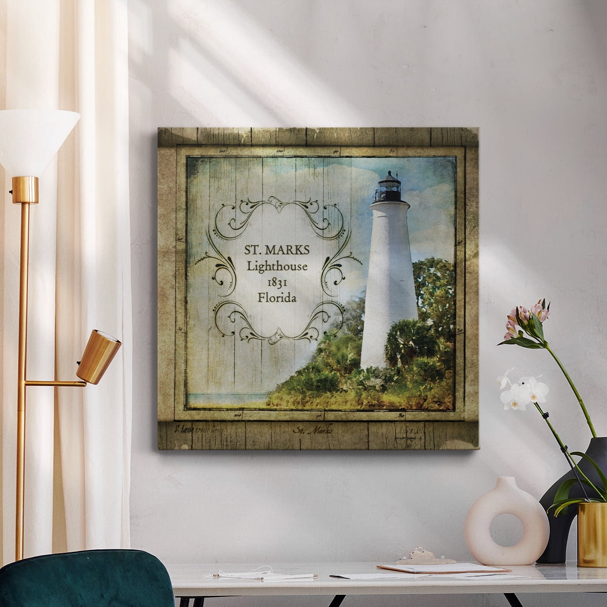 Wexford Home Florida Lighthouse XII-Premium Gallery Wrapped Canvas, 24" x 24" - Ready to Hang