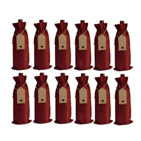 

EOTIA Pack of 12 Wine Bottle Gift Bags Festival Party Birthday Holiday Home Dining Bar Hotel Storage Pouch with Drawstring